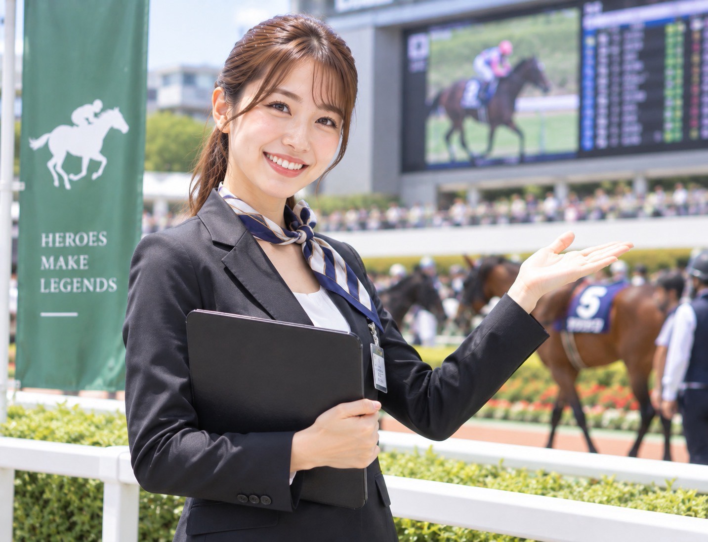 案内・受付のお仕事をするイベントコンパニオン